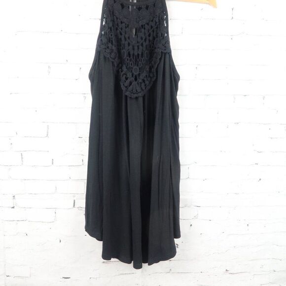 HEIMISH USA BLACK HALTER HIGH NECK WITH LACE BABY DOLL DRESS SIZE MEDIUM - Picture 5 of 9